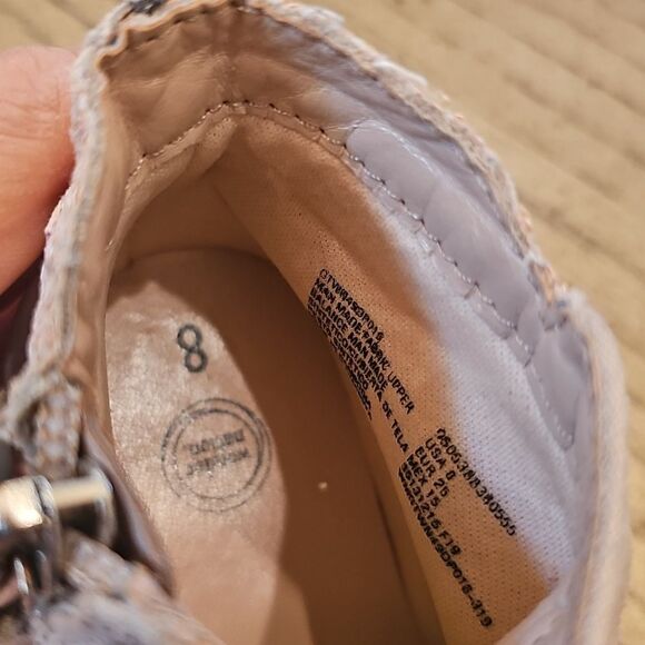 Glitter Star Zip Up Boots Size 8 - Picture 9 of 9